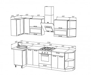 ТЕХНО Кухонный гарнитур угловой 2,7х0,9 м Компоновка №2 в Агрызе - agryz.mebel24.online | фото 8