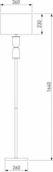 Торшер Eurosvet Caprera 01154/1 латунь в Агрызе - agryz.mebel24.online | фото 3