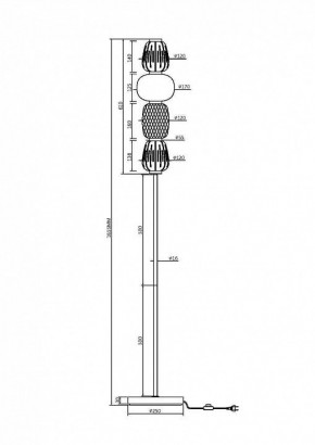 Торшер Maytoni Pattern MOD267FL-L32CH3K в Агрызе - agryz.mebel24.online | фото 2