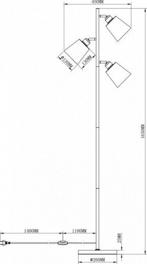 Торшер Moderli Floor V3051-3F в Агрызе - agryz.mebel24.online | фото 3