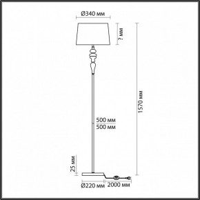 Торшер Odeon Light Homi 5040/1F в Агрызе - agryz.mebel24.online | фото 4