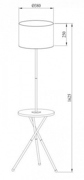 Торшер с полкой Arte Lamp Combo A2070PN-1BK в Агрызе - agryz.mebel24.online | фото 2