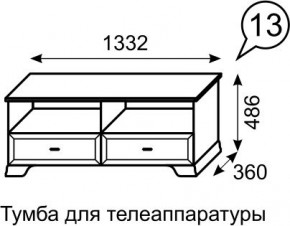 Тумба для телеаппаратуры Венеция 13 бодега в Агрызе - agryz.mebel24.online | фото 2