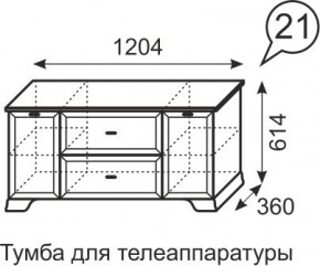 Тумба для телеаппаратуры Венеция 21 бодега в Агрызе - agryz.mebel24.online | фото 3