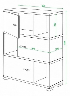 Тумба комбинированная Домино СБ-30/3 в Агрызе - agryz.mebel24.online | фото 3