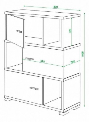 Тумба комбинированная Домино СБ-30/3 в Агрызе - agryz.mebel24.online | фото 3