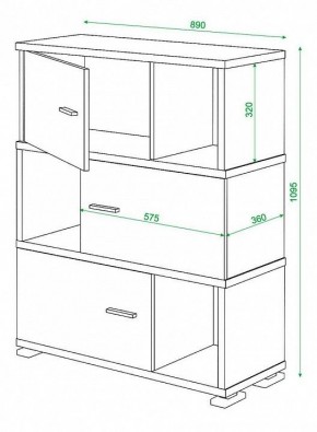 Тумба комбинированная Домино СБ-30/3 в Агрызе - agryz.mebel24.online | фото 3