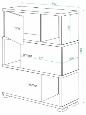 Тумба комбинированная Домино СБ-30/3 в Агрызе - agryz.mebel24.online | фото 3