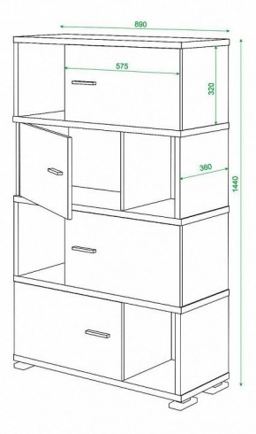 Тумба комбинированная Домино СБ-30/4 в Агрызе - agryz.mebel24.online | фото 3