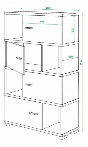 Тумба комбинированная Домино СБ-30/4 в Агрызе - agryz.mebel24.online | фото 2