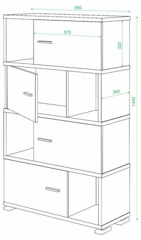 Тумба комбинированная Домино СБ-30/4 в Агрызе - agryz.mebel24.online | фото 3