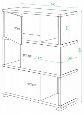 Тумба комбинированная СБ-30/3 в Агрызе - agryz.mebel24.online | фото 2