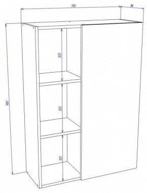 Тумба навесная Cross ШкН1 в Агрызе - agryz.mebel24.online | фото 4