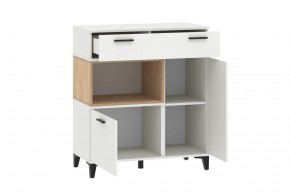 Тумба НМ 013.80 "Bergen" (Белый/Дуб бунратти) в Агрызе - agryz.mebel24.online | фото 2