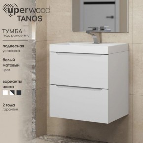 Тумба под раковину Uperwood Tanos 100 см, подвесная, белая матовая в Агрызе - agryz.mebel24.online | фото 4