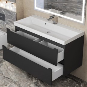Тумба под раковину Uperwood Tanos 100 см, подвесная, черная матовая в Агрызе - agryz.mebel24.online | фото 10