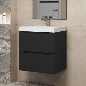 Тумба под раковину Uperwood Tanos 50 см, подвесная, черная матовая в Агрызе - agryz.mebel24.online | фото