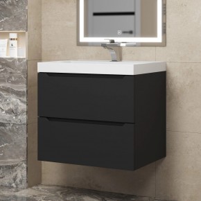 Тумба под раковину Uperwood Tanos 60 см, подвесная, черная матовая в Агрызе - agryz.mebel24.online | фото