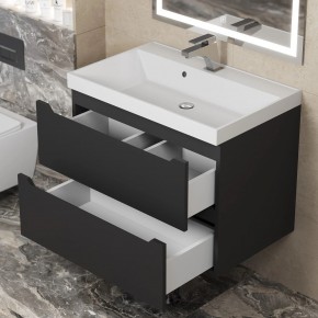 Тумба под раковину Uperwood Tanos 70 см, подвесная, черная матовая в Агрызе - agryz.mebel24.online | фото 2