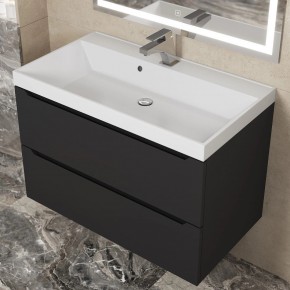 Тумба под раковину Uperwood Tanos 80 см, подвесная, черная матовая в Агрызе - agryz.mebel24.online | фото 11