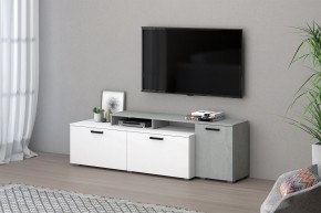 Тумба под ТВ Эльза (Бетонный Камень/Белый) в Агрызе - agryz.mebel24.online | фото 1