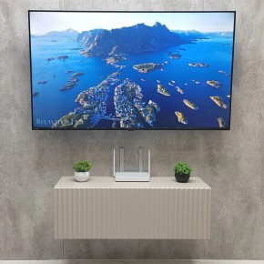 Тумба подвесная под ТВ LINES MTV3-MA 900 Бежевый (Леда-М 10.1.5) в Агрызе - agryz.mebel24.online | фото 3
