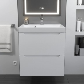 Тумба с раковиной Uperwood Tanos 50 см, подвесная, белая матовая в Агрызе - agryz.mebel24.online | фото 10