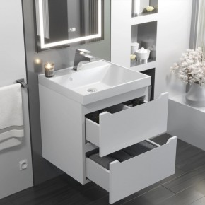 Тумба с раковиной Uperwood Tanos 50 см, подвесная, белая матовая в Агрызе - agryz.mebel24.online | фото 11