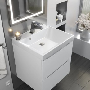 Тумба с раковиной Uperwood Tanos 50 см, подвесная, белая матовая в Агрызе - agryz.mebel24.online | фото 9