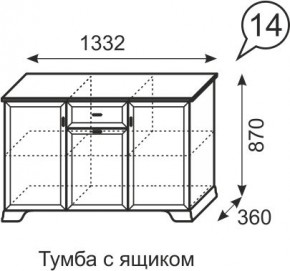 Тумба с ящиком Венеция 14 бодега в Агрызе - agryz.mebel24.online | фото 3