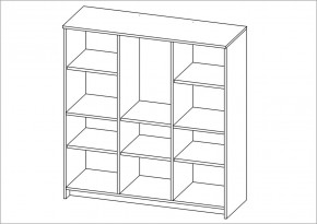 Тумба СИРИУС трехдверная с одним ящиком, цвет белый в Агрызе - agryz.mebel24.online | фото 3