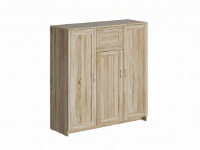 Тумба СИРИУС трехдверная с одним ящиком, цвет Дуб Сонома в Агрызе - agryz.mebel24.online | фото