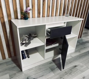 Тумба ТВ малая Парус (Белый/Графит) в Агрызе - agryz.mebel24.online | фото 2