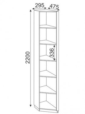 Угловая секция Глэдис М25 (ЯШС/Белый) в Агрызе - agryz.mebel24.online | фото 2