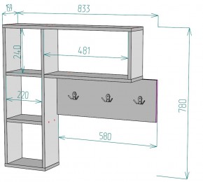 Вешалка настенная для одежды V28 в Агрызе - agryz.mebel24.online | фото 2