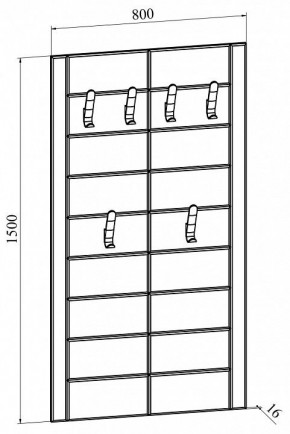 Вешалка настенная Изабель ИЗ-80 в Агрызе - agryz.mebel24.online | фото 2