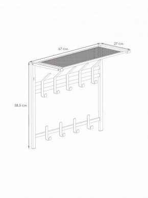 Вешалка-полка Торонто 22 в Агрызе - agryz.mebel24.online | фото 3