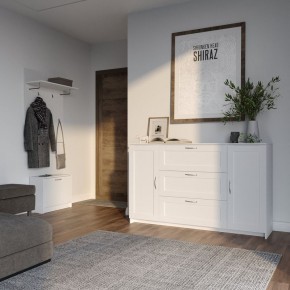 Вешалка СИРИУС настенная с полкой, цвет белый в Агрызе - agryz.mebel24.online | фото 4