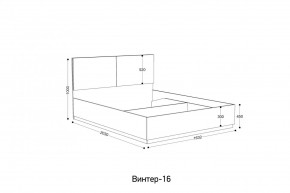 ВИНТЕР - 16 ПМ Кровать 1600 с ортопедом с ПМ НК в Агрызе - agryz.mebel24.online | фото 2