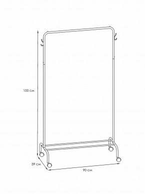 ВНП 299 М Вешалка гардеробная "Радуга 2" Медный антик в Агрызе - agryz.mebel24.online | фото 2