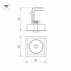 Встраиваемый светильник Arlight CL-SIMPLE-S80x80-9W Day4000 (BK, 45 deg) 026875 в Агрызе - agryz.mebel24.online | фото 9