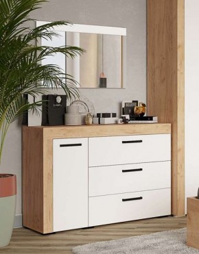 Зеркало Адель белый/дуб крафт золотой в Агрызе - agryz.mebel24.online | фото 2